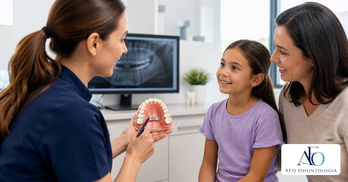 Expansor palatal em modelo odontologico infantil