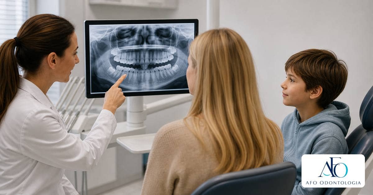 Radiografia panoramica infantil em consulta odontologica